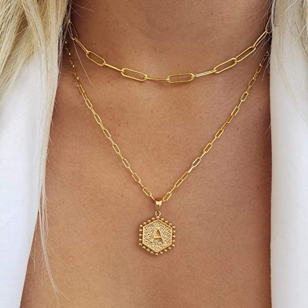 NEW! Gold Name Double Necklace